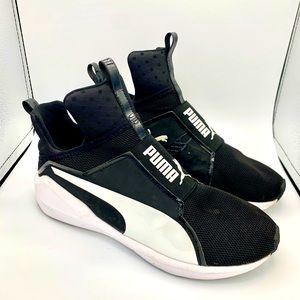 Puma Black & White Women’s High Top Sneakers